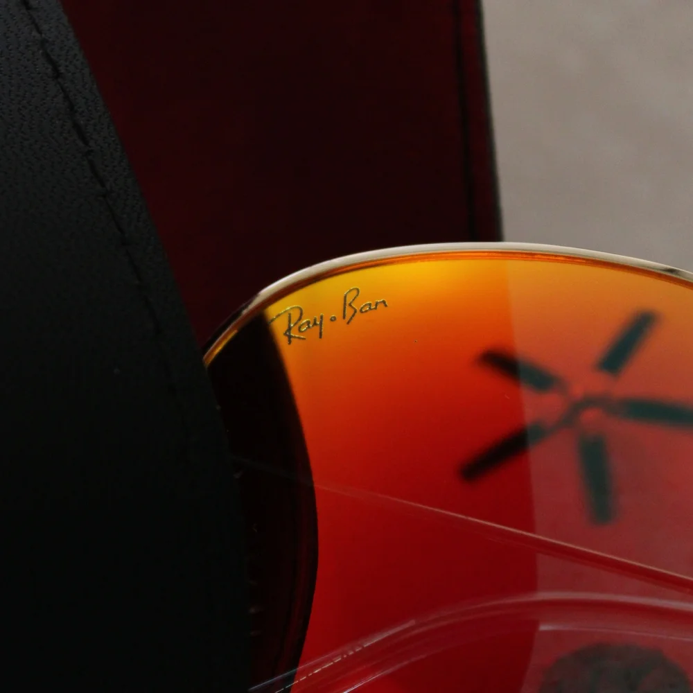 Ray-Ban Aviator Sunglasses with Orange-Red Mirror‎ Lenses